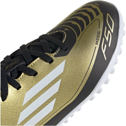 adidas F50 Club Messi TF Multinocken-Fu&szlig;ballschuhe Kinder 081A - goldmt/ftwwht/cblack 28