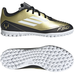 adidas F50 Club Messi TF Multinocken-Fu&szlig;ballschuhe Kinder 081A - goldmt/ftwwht/cblack 28