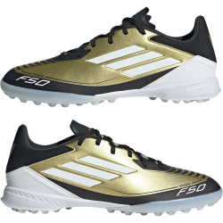 adidas F50 League Messi TF Multinocken-Fu&szlig;ballschuhe Herren 081A - goldmt/ftwwht/cblack 39 1/3