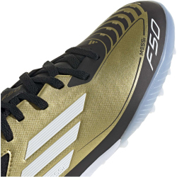 adidas F50 League Messi TF Multinocken-Fu&szlig;ballschuhe Kinder 081A - goldmt/ftwwht/cblack 32