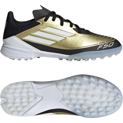 adidas F50 League Messi TF Multinocken-Fußballschuhe Kinder 081A - goldmt/ftwwht/cblack 35.5