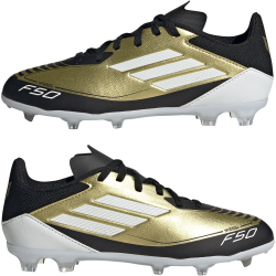 adidas F50 League Messi FG/MG Fu&szlig;ballschuhe Kinder 081A - goldmt/ftwwht/cblack 28