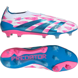 adidas Predator Elite Laceless FG Firm-Ground Fu&szlig;ballschuhe Herren 01F7 - ftwwht/solblu/sopink 39 1/3