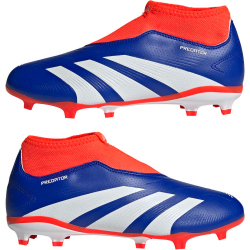 adidas Predator League Laceless FG Firm-Ground Fu&szlig;ballschuhe Kinder AETB - lucblu/ftwwht/solred 30