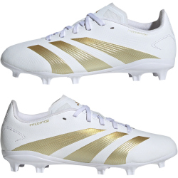 adidas Predator League FG Firm-Ground Fu&szlig;ballschuhe Kinder 01F7 - ftwwht/goldmt/sabemt 30