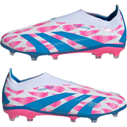 adidas Predator Elite Laceless FG Firm-Ground Fu&szlig;ballschuhe Kinder 01F7 - ftwwht/solblu/sopink 38 2/3