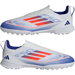 adidas F50 League Laceless TF Multinocken-Fu&szlig;ballschuhe Kinder 01F7 - ftwwht/solred/lucblu 30