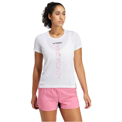 adidas TERREX Agravic Trailrunning T-Shirt Damen 001A - white/pnkfus S