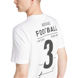 adidas Category Logo Freizeitshirt Herren 001A - white/black S