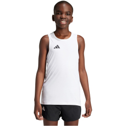 adidas Adizero Team Lauf-Singlet Kinder 001A - white/black 116