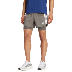 adidas Own The Run 3-Streifen 2in1 Laufshorts Herren AF4P...