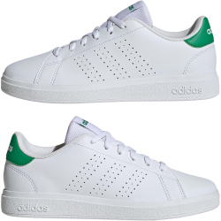 adidas Advantage Base 2.0 Sneaker Kinder ID3889 - cloud white/cloud white/green 35.5