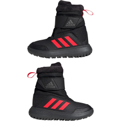 adidas Winterplay Stiefel Kinder IF1718 - core black/solar red/iron met. 33