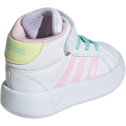 adidas Sportswear Grand Court Mid-Top Sneaker Kinder 01F7 - ftwwht/clpink/iceyel 19