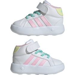 adidas Sportswear Grand Court Mid-Top Sneaker Kinder 01F7 - ftwwht/clpink/iceyel 25.5