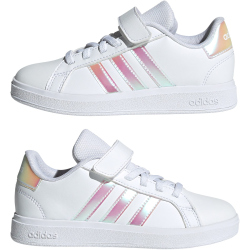 adidas Grand Court 2.0 Sneaker Kinder IE3851 - cloud white/iridescent/cloud white 28
