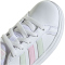 adidas Grand Court Lace-Up Sneaker Kinder 01F7 - ftwwht/cryjad/clpink 38 2/3