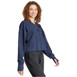 adidas Sportswear All SZN Ribbed V-Neck Sweatshirt Damen
