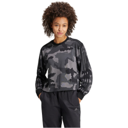 adidas Sportswear Essentials 3-Streifen Camo-Print Cropped Sweatshirt Damen