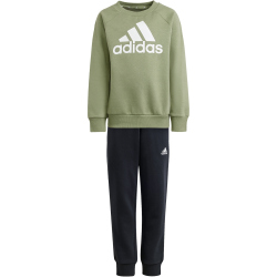 adidas Essentials Logo Fleece Jogginganzug Kinder A98F - tengrn/white 110