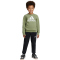 adidas Essentials Logo Fleece Jogginganzug Kinder A98F - tengrn/white 110