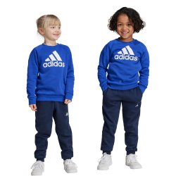 adidas Essentials Logo Fleece Jogginganzug Kinder AETC - selubl/white 110