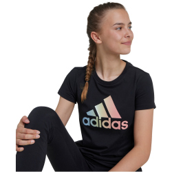 adidas Sportswear Metallic Print T-Shirt Kinder 095A - black 152