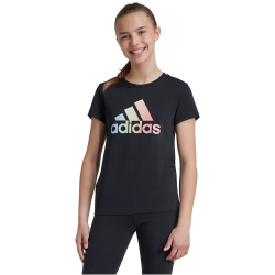 adidas Sportswear Metallic Print T-Shirt Kinder 095A - black 152