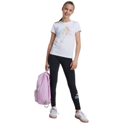 adidas Sportswear Metallic Print T-Shirt Kinder 001A - white 152