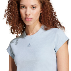 adidas Sportswear Lounge Ribbed Cropped T-Shirt Damen AEWP - wonblu XXS