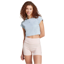 adidas Sportswear Lounge Ribbed Cropped T-Shirt Damen AEWP - wonblu XXS