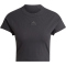 adidas Sportswear Lounge Ribbed Cropped T-Shirt Damen 095A - black M