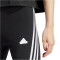 adidas Future Icons Drei-Streifen kurze Leggings Damen 095A - black XXS