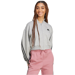 adidas Future Icons 3-Streifen Bomberjacke Damen 83F7 - mgreyh XXS