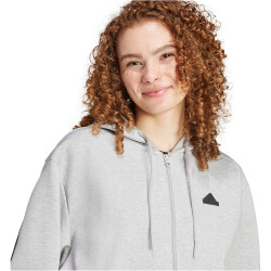 adidas Future Icons 3-Streifen Sweatjacke Damen 83F7 - mgreyh/black XXS