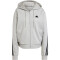 adidas Future Icons 3-Streifen Sweatjacke Damen 83F7 - mgreyh/black XXS