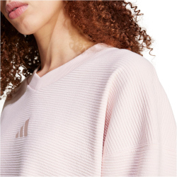 adidas Sportswear All SZN Ribbed V-Neck Sweatshirt Damen AFB1 - sanpin M