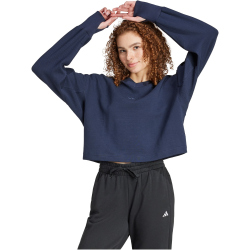 adidas Sportswear All SZN Ribbed V-Neck Sweatshirt Damen AA35 - legink M