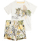 adidas Sportswear Disney Der K&ouml;nig der L&ouml;wen Outfit (T-Shirt + Shorts) Kinder 077A - cwhite/wonbei/semspa 104