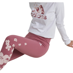 adidas Sportswear Essentials Printed Outfit (Sweatshirt + Leggings) Kinder 001A - white 152