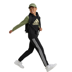 adidas Sportswear Essentials Big Logo Colorblock Hoodie Kinder 095A - black/tengrn/almyel 152