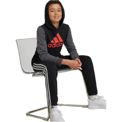 adidas Sportswear Essentials Big Logo Colorblock Hoodie Kinder 095A - black/gresix/brired 152