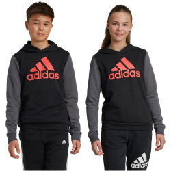 adidas Sportswear Essentials Big Logo Colorblock Hoodie Kinder 095A - black/gresix/brired 152
