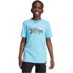 adidas Sportswear Camo Linear Graphic T-Shirt Kinder 026A - ltaqua 152