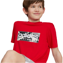 adidas Sportswear Camo Linear Graphic T-Shirt Kinder A091 - scarle 176