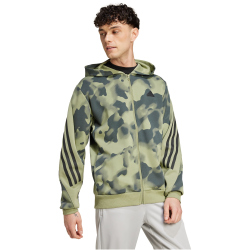 adidas Sportswear Future Icons 3-Streifen Allover Print Kapuzen-Sweatjacke Herren 9603 - multco/tengrn XS