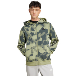 adidas Sportswear Future Icons 3-Streifen Allover Print Kapuzen-Sweatjacke Herren 9603 - multco/tengrn S