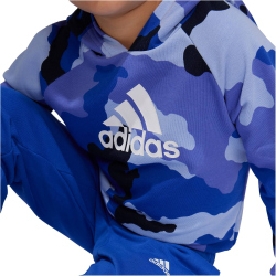 adidas Sportswear Essentials Allover Print Jogginganzug Kinder AFAN - secobl/selubl/white 104