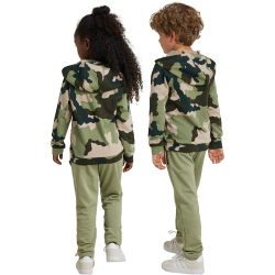 adidas Sportswear Essentials Allover Print Jogginganzug Kinder A98F - tengrn/clabro/white 116