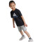 adidas Essentials Logo T-Shirt und Shorts Set Kinder 095A - black 104